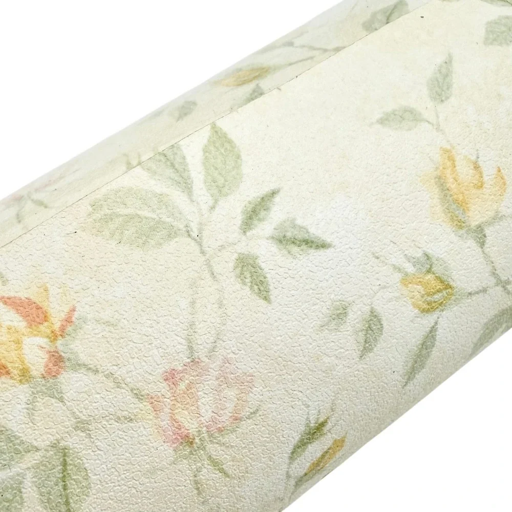 Vintage Encore Floral Vinyl Wallpaper Rolls B24062 Cottage Rose Wallcovering ~ 2